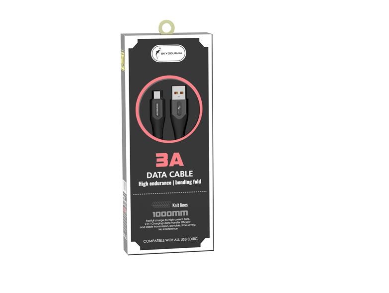 SkyDolphin S01V USB - microUSB 1м, Black (USB-000585)