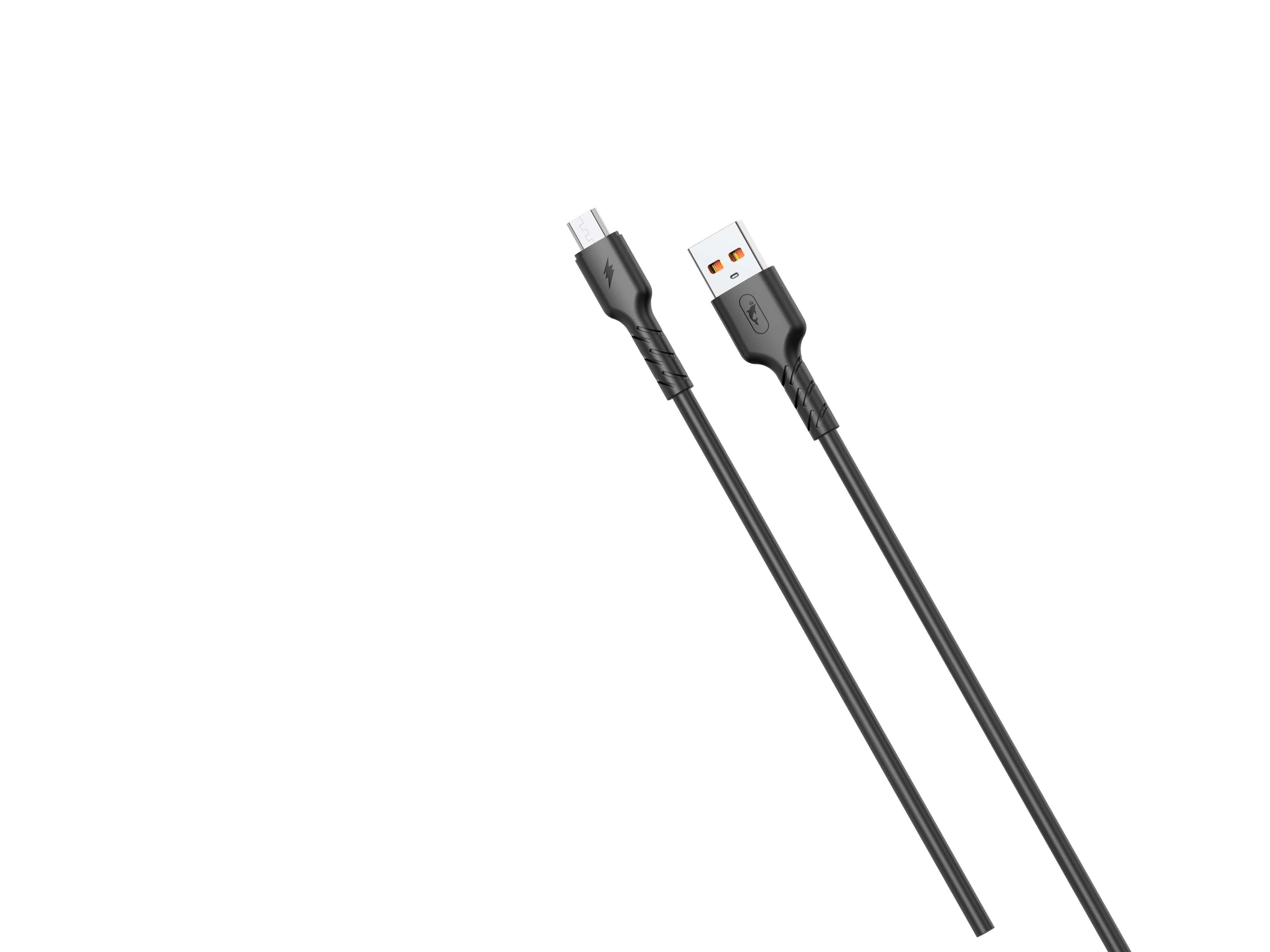 Кабель SkyDolphin S07V TPE High Elastic Line USB - microUSB 1м, Black (USB-000598) в интернет-магазине, главное фото