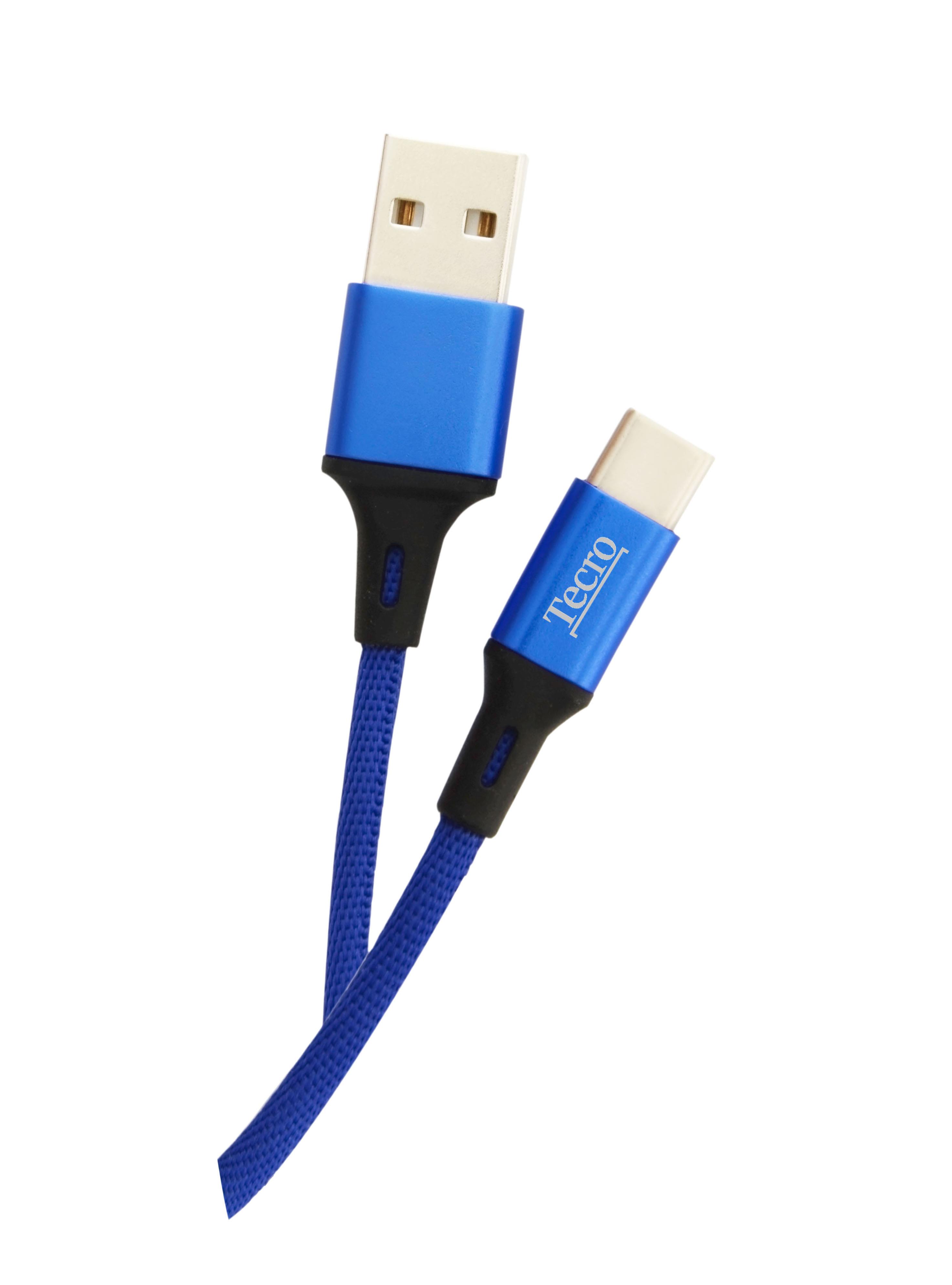Ціна кабель Tecro USB-USB Type-C, 1 м, Blue (TC-0100BE) в Луцьку