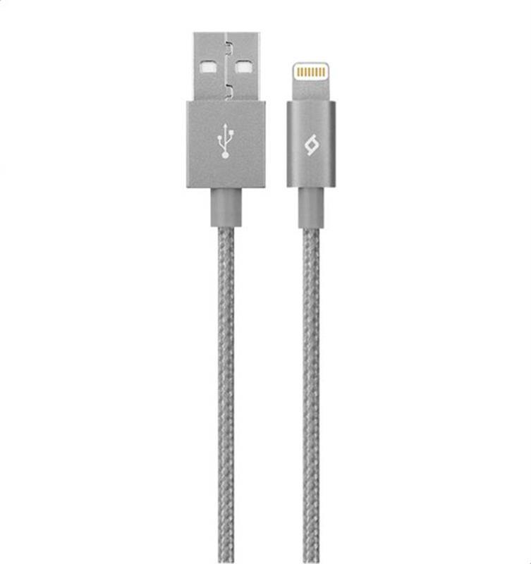 Ttec USB - Lightning, AlumiCable, 1.2м, Space Gray, MFi (2DKM02UG)