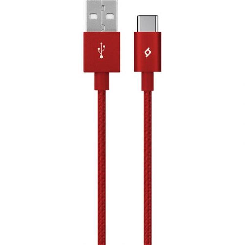 Ttec USB - Type-C, AlumiCable, 1.2м, Red (2DK18K)