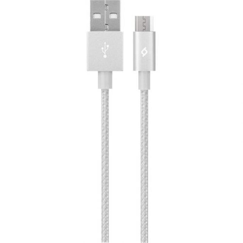 Ttec USB - мicroUSB AlumiCable, 1.2м, Silver (2DK11G)