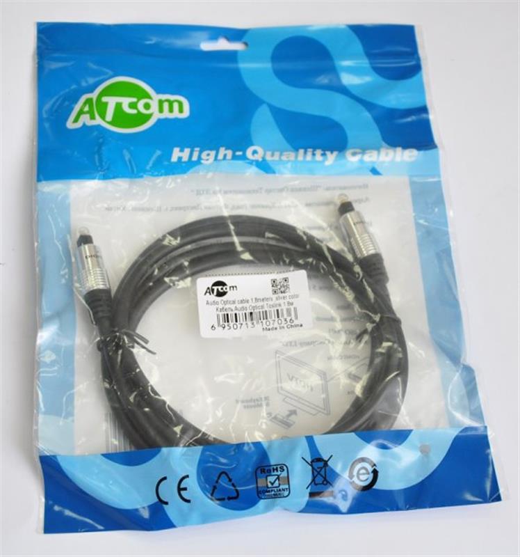 Кабель Atcom Toslink Digital Audio Optical 7.5м (10706) ціна 583 грн - фотографія 2