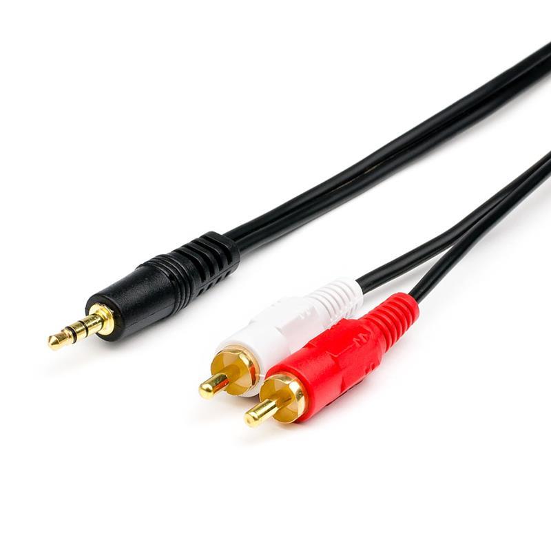Аудио-кабель Atcom mini-jack 3.5мм(M)-2xRCA(M) 5м (10709)