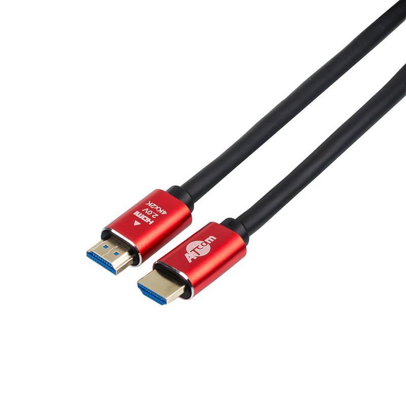 Atcom HDMI-HDMI ver 2.0, 4K, 10м Red/Gold (24910)
