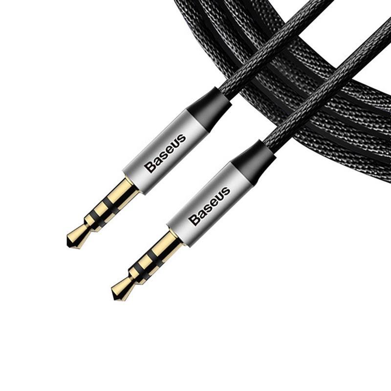 Аудио-кабель Baseus Yiven M30 Yiven M30 3.5мм-M/3.5 мм-M, 0.5м, Silver/Black (CAM30-AS1)