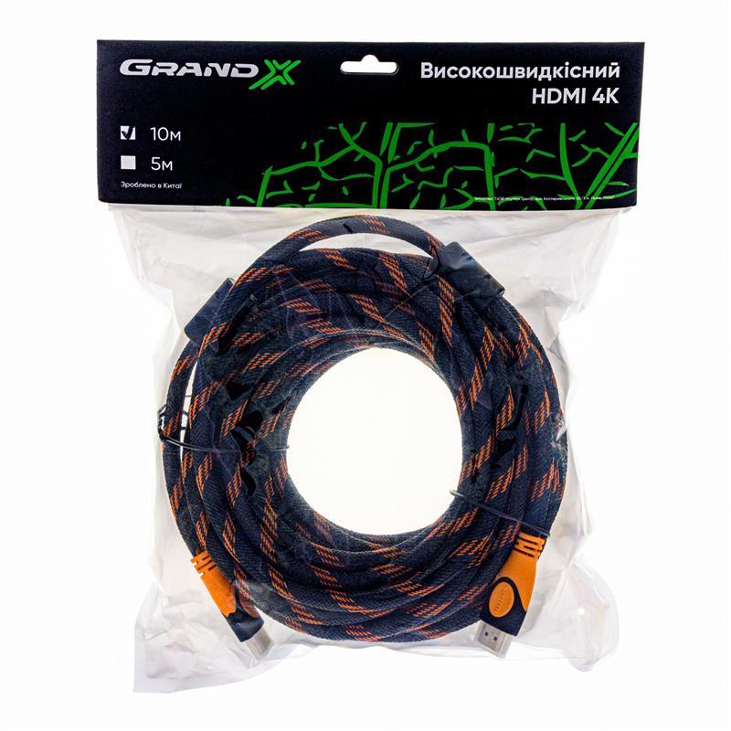 в продажу Кабель Grand-X HDMI-HDMI, 4K, Cu, 10м (HDN10-4K) - фото 3