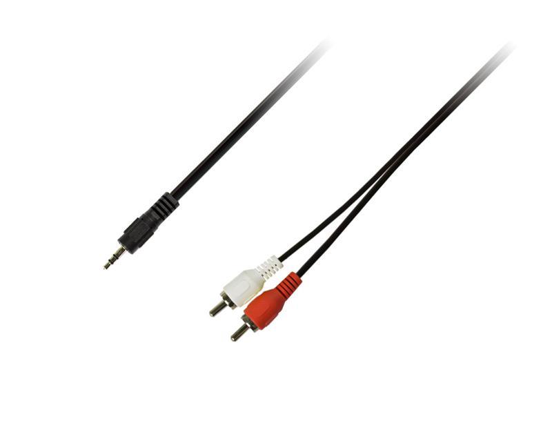 Аудио-кабель Piko AUX 3.5mm M-2xRCA M, 1.5м Black (1283126473890) в интернет-магазине, главное фото