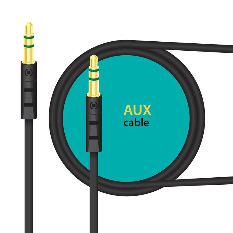 Аудио-кабель Piko CB-AB11 AUX-AUX 1м, Black (1283126489150)