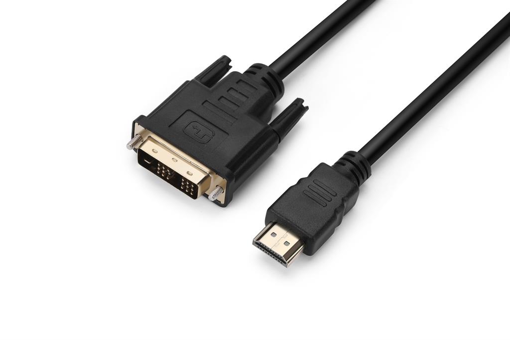 Кабель ProLogix Premium HDMI-DVI M/M Single Link, 18+1, V1.3, 1,8м (PR-HDMI-DVI-P-01-30-18m)
