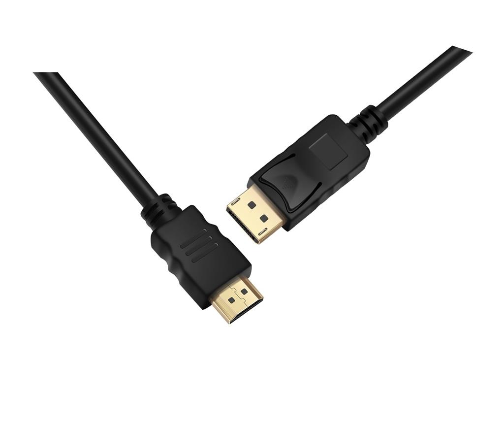Кабель ProLogix DisplayPort-HDMI V1.2, 1м (PR-DP-HDMI-P-02-30-1m) ціна 306 грн - фотографія 2
