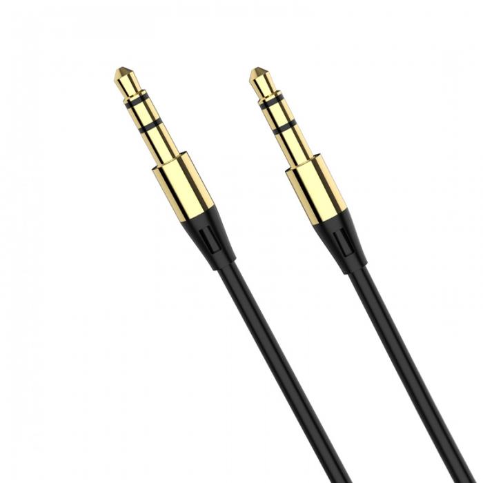 Аудіо-кабель SkyDolphin SR07 3.5 мм-3.5 мм, 1 м, Black (AUX-000052)
