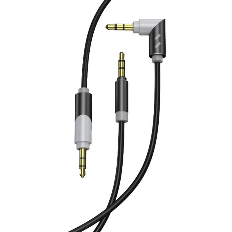Аудіо-кабель SkyDolphin SR09 3.5 мм-3.5 мм, 1 м, Black/Grey (AUX-000063) в інтернет-магазині, головне фото