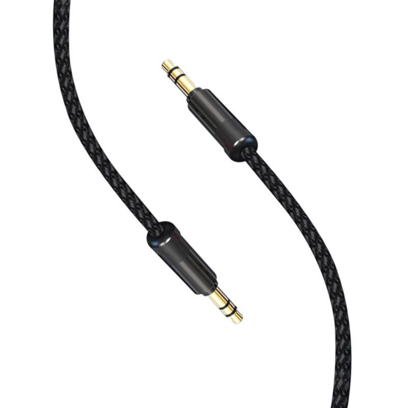 Аудіо-кабель SkyDolphin SR10 3.5 мм-3.5 мм, 1 м, Black (AUX-000065)
