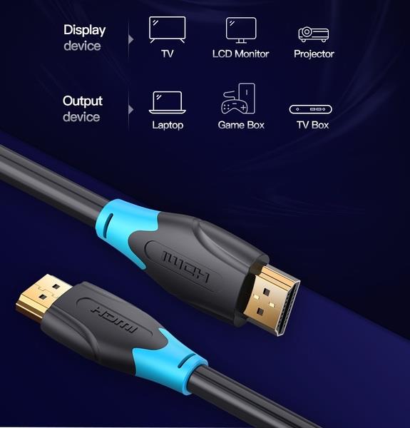 Кабель Vention HDMI-HDMI, 1 m, v2.0 (AACBF) огляд - фото 8