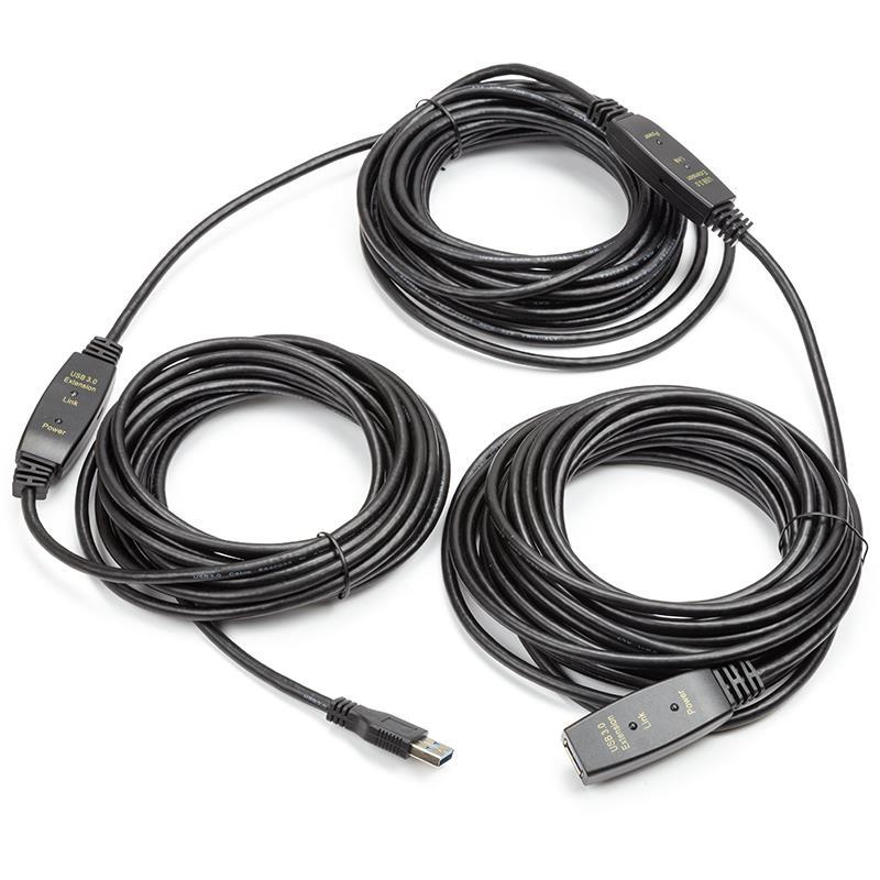 Активний подовжувач PowerPlant USB 3.0 AM-AF, 20 м Black (CA912865) ціна 4399 грн - фотографія 2