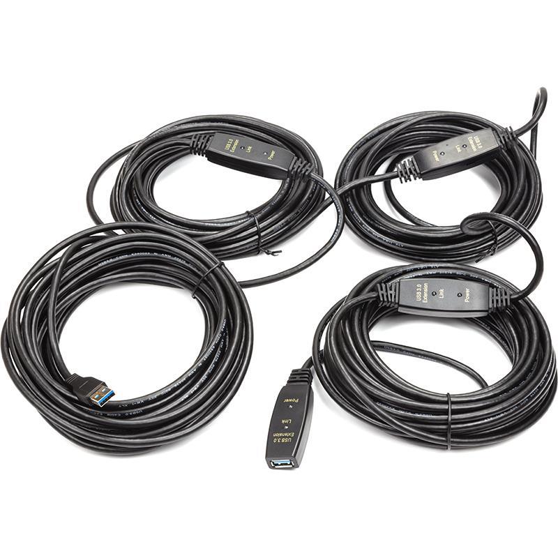 Активный удлинитель PowerPlant USB 3.0 AM-AF, 30 м Black (CA912872) цена 3999 грн - фотография 2