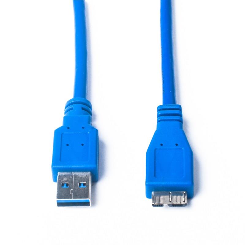 Кабель ProLogix USB 3.0 AM/MicroBM, Blue, 0,5м (PR-USB-P-12-30-05m) ціна 155 грн - фотографія 2