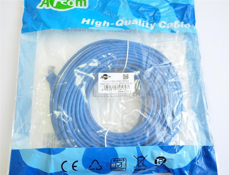Патч-корд литий Atcom UTP Cat.5e 25m, Blue (9172) ціна 318 грн - фотографія 2