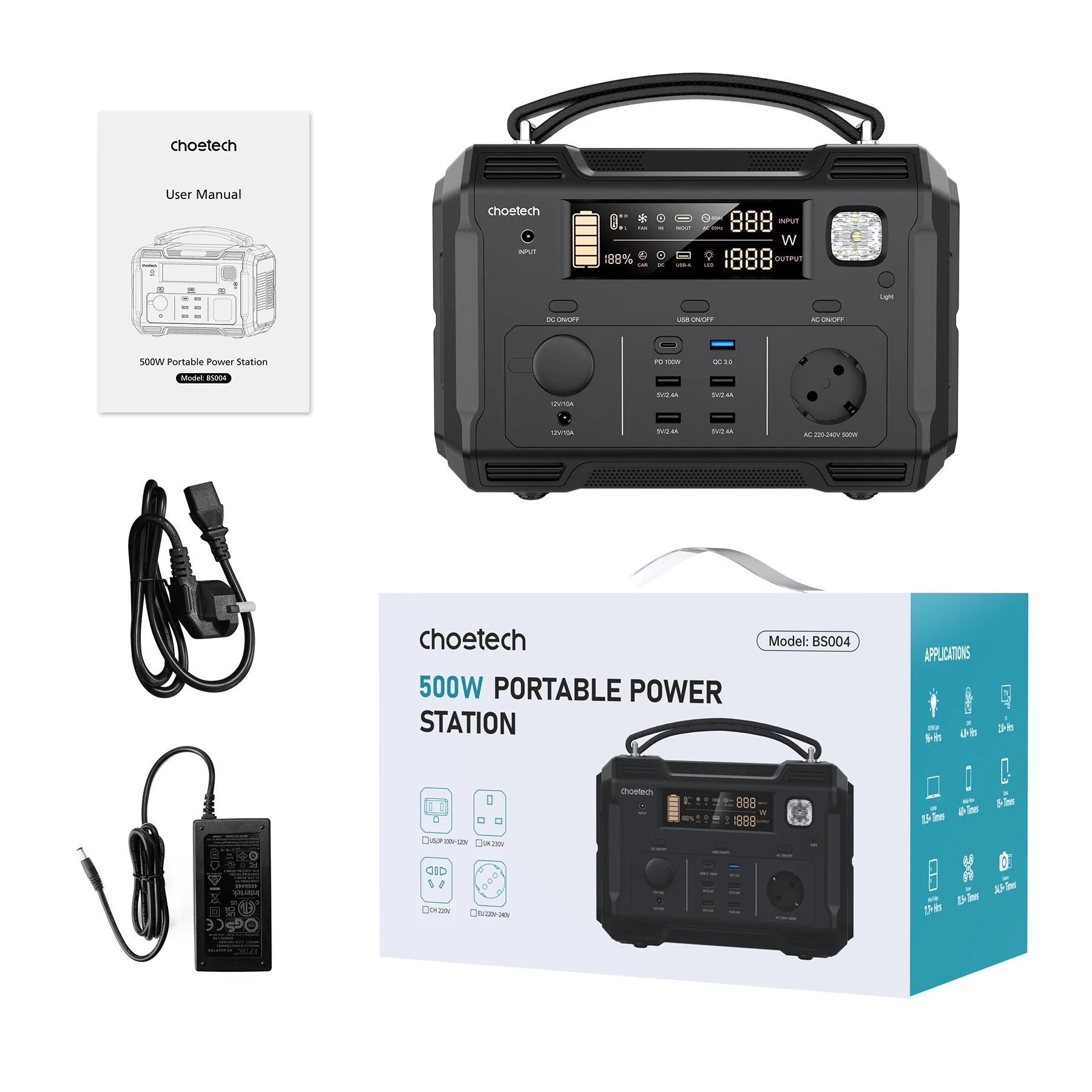 Choetech Portable Power Station 500W (BS004) в магазине в Киеве - фото 10