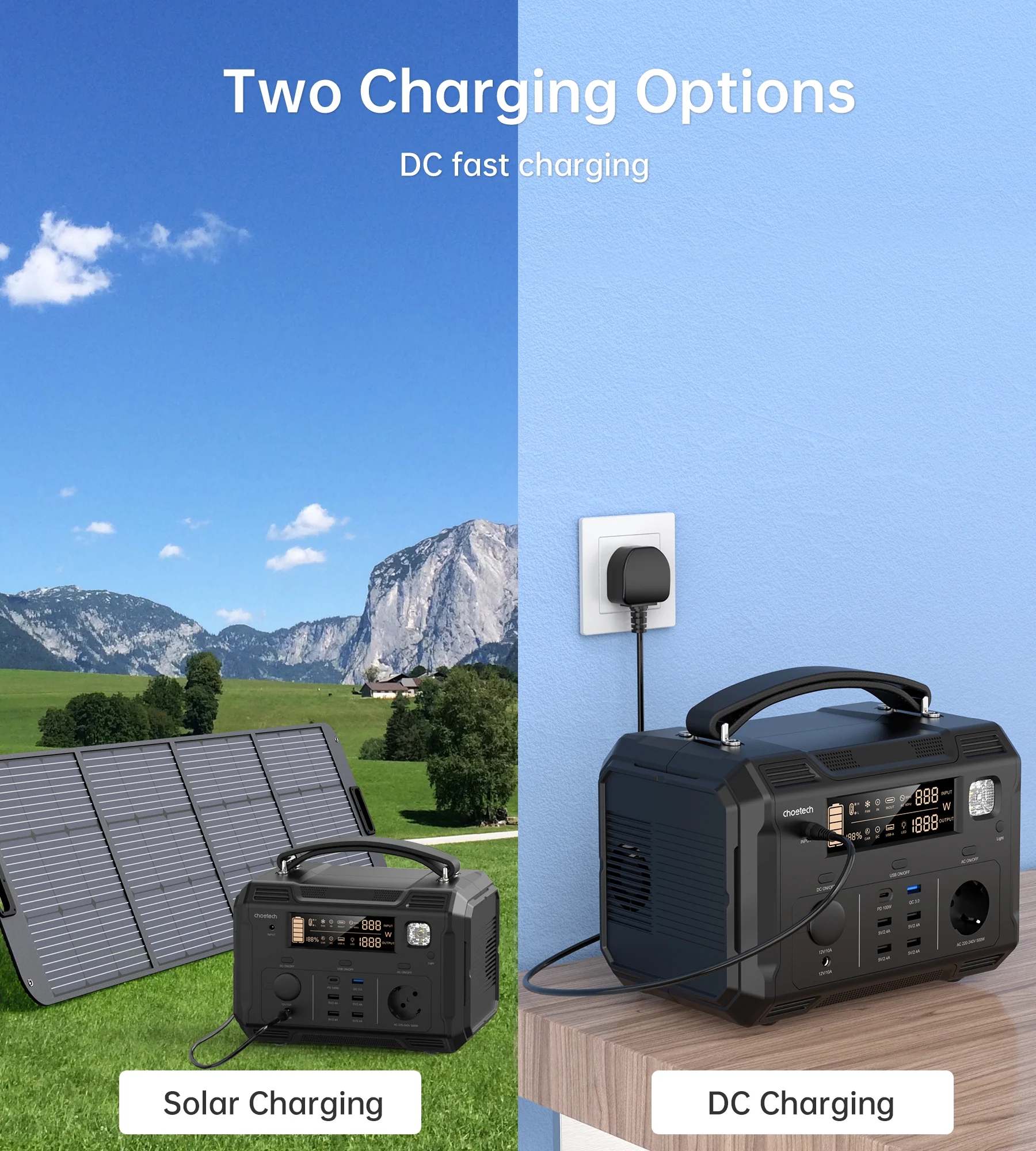 Портативная зарядная станция Choetech Portable Power Station 500W (BS004) характеристики - фотография 7