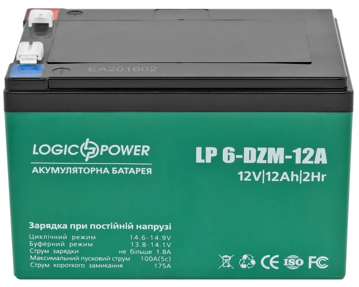 Aккумулятор LogicPower LP 12V 12AH (6-DZM-12) в интернет-магазине, главное фото