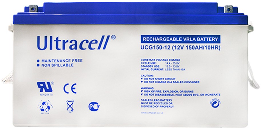 Характеристики аккумулятор Ultracell UCG150-12 (12V-150Ah)