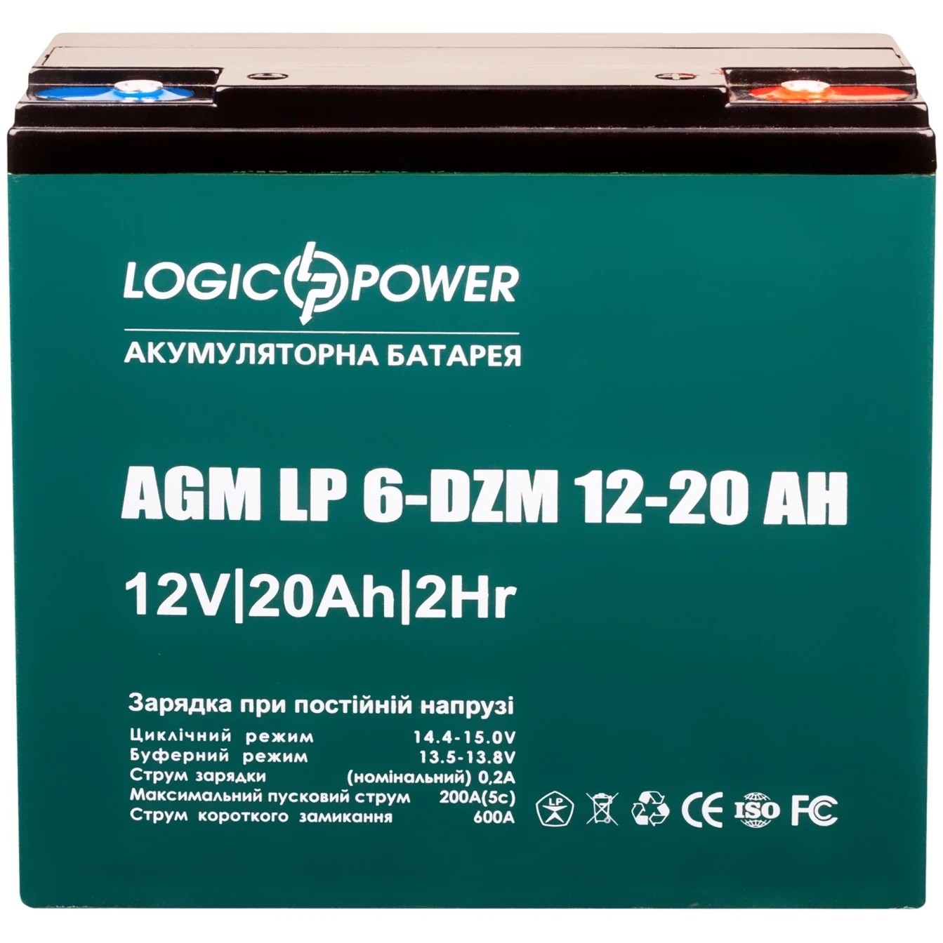 Інструкція акумулятор LogicPower LP 12V-20Ah (6-DZM-12-20)