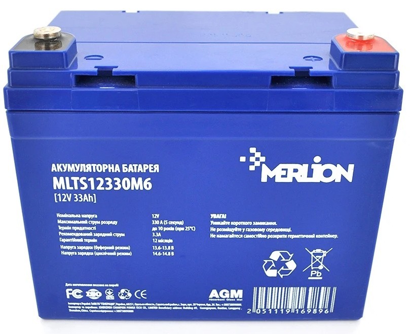 Акумулятор Merlion 12V-33Ah (MLTS12330M6/16989) в інтернет-магазині, головне фото
