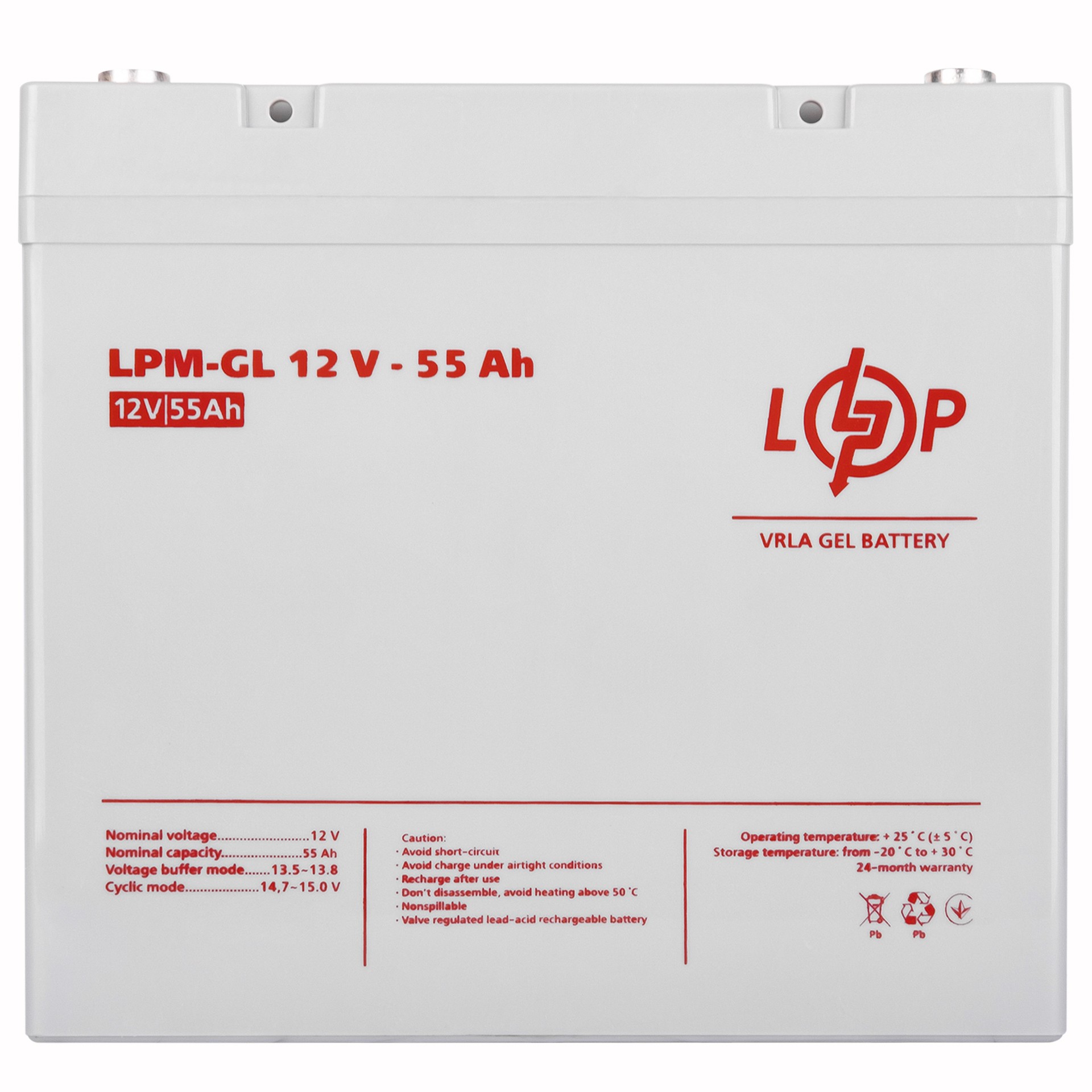 Акумулятор LogicPower LPM-GL 12V - 55 Ah в інтернет-магазині, головне фото