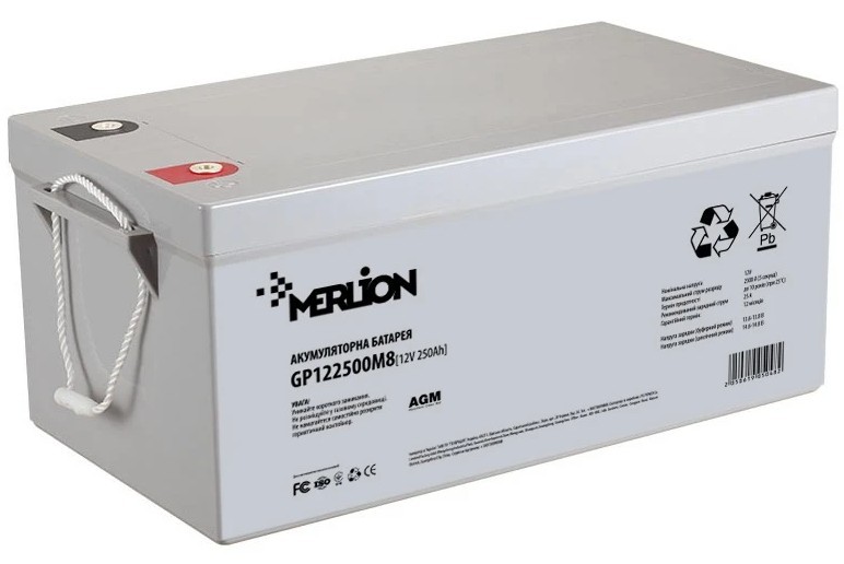 Інструкція акумулятор Merlion 12V 250Ah (GP122500M8/05048)