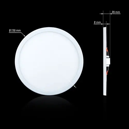 Biom LED CL-R22W-5/2 NEW 22Вт круглый 5000К Габаритные размеры