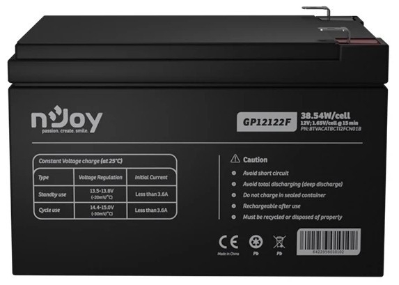 njoy GP12122F 12V-12Ah (BTVACATBCTI2FCN01B)