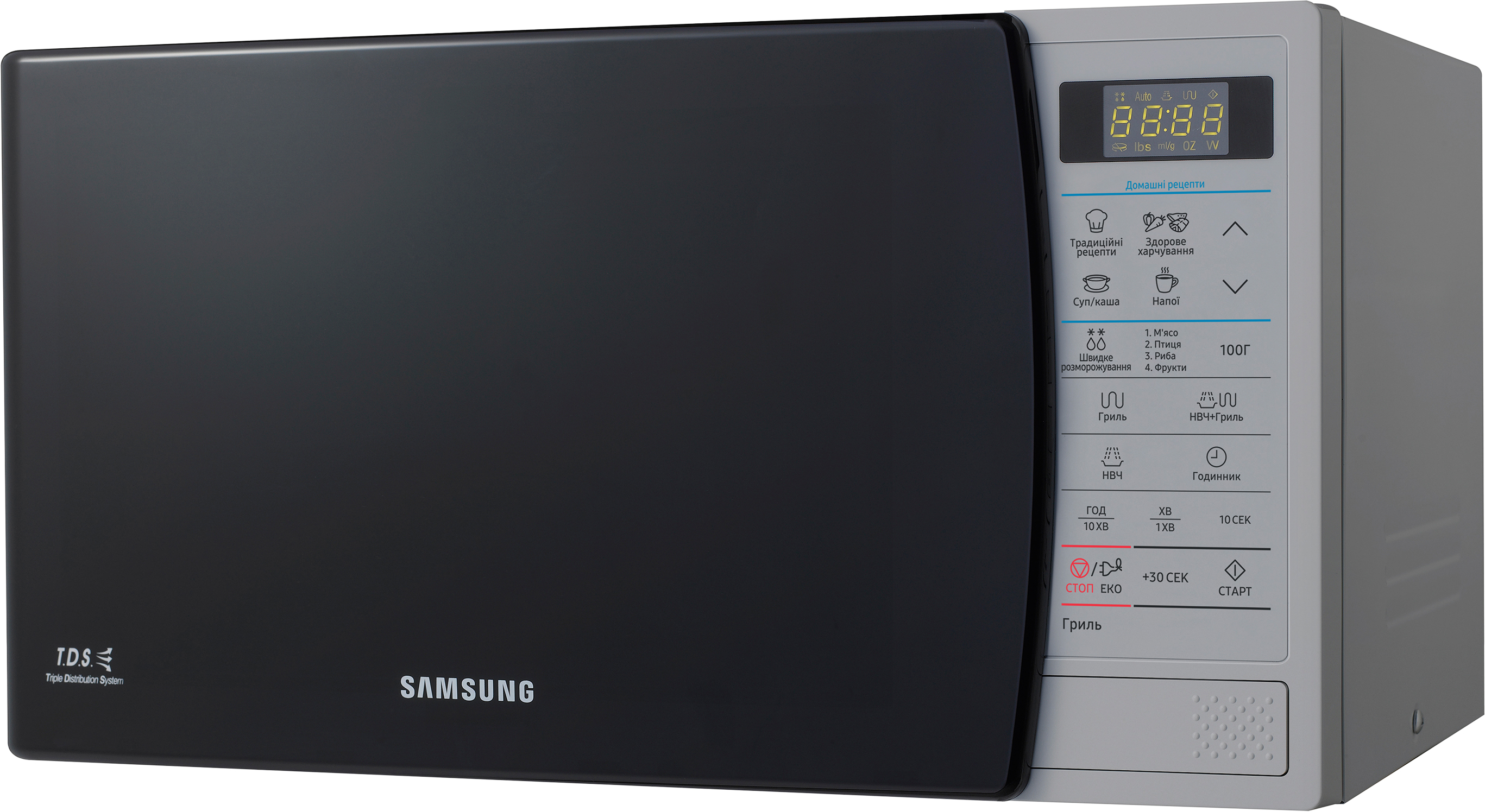 Мікрохвильова піч з грилем Samsung GE83KRS-1/UA ціна 5021 грн - фотографія 2
