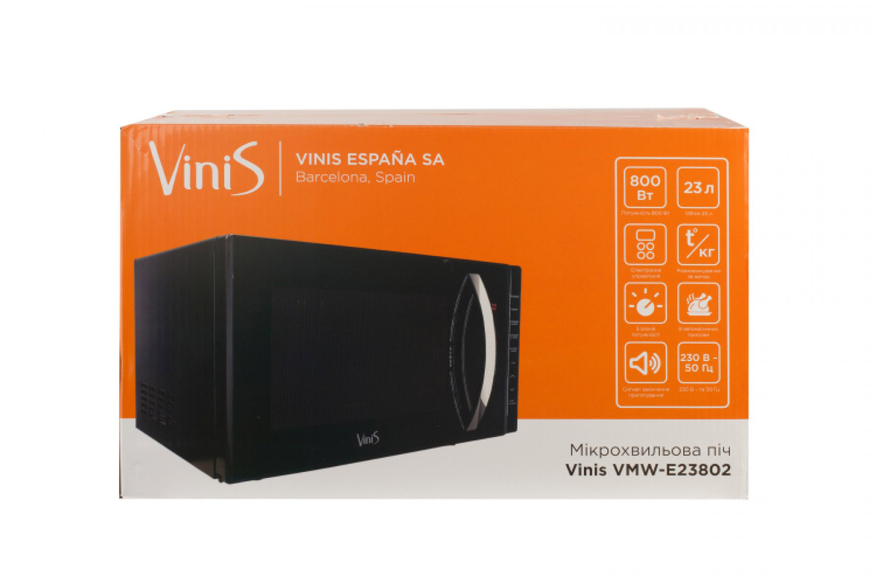 Мікрохвильова піч Vinis VMW-E23802B ціна 0 грн - фотографія 2