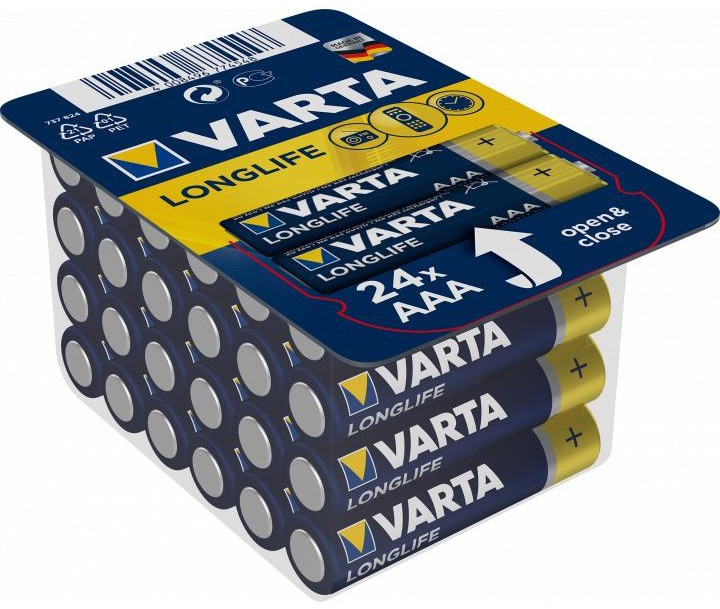 Батарейки типа ААА Varta Longlife Alkaline * 24 box (04103301124)