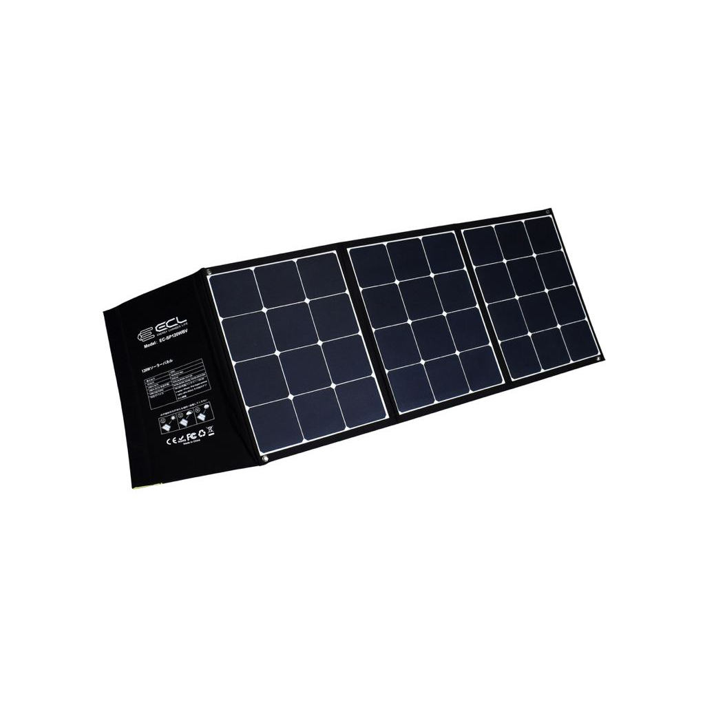 Портативна сонячна батарея ECL 120W USB-C 2xUSB 1xQC 3.0 (EC-SP120WBV)