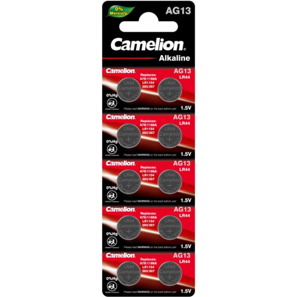 Camelion AG13/LR1154, LR44/V13GA Alkaline*10 (AG13-BP10)