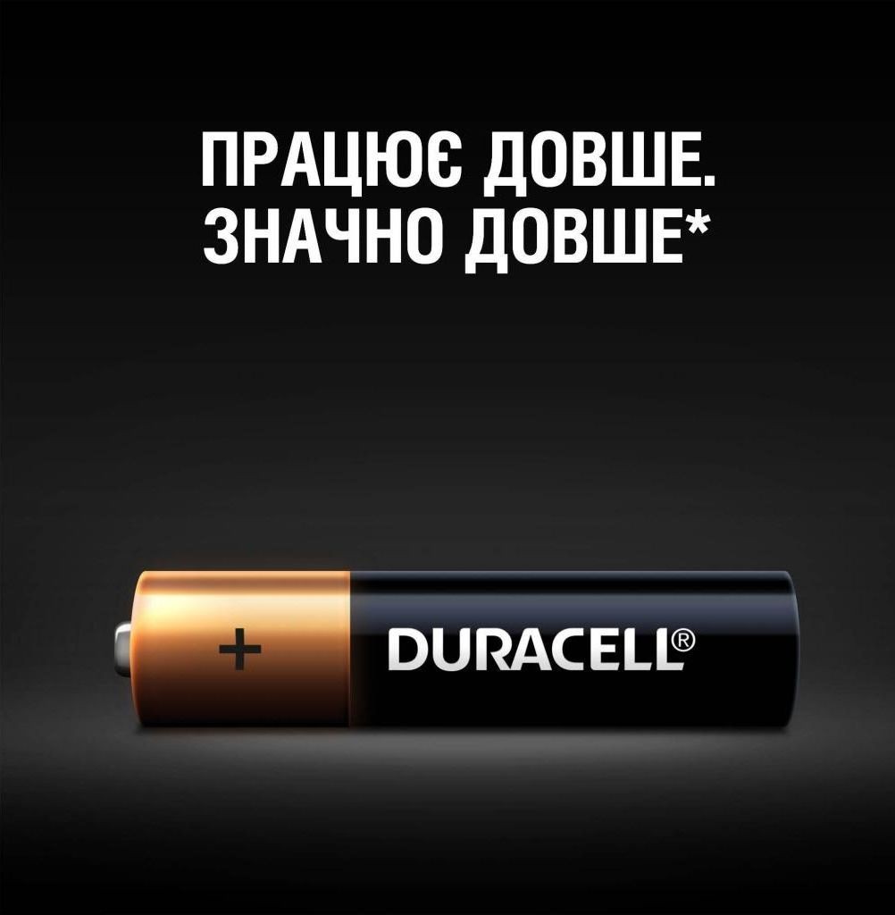 Батарейка Duracell AAA MN2400 LR03 (плакат 2*10) * 20 (5011646) ціна 866 грн - фотографія 2