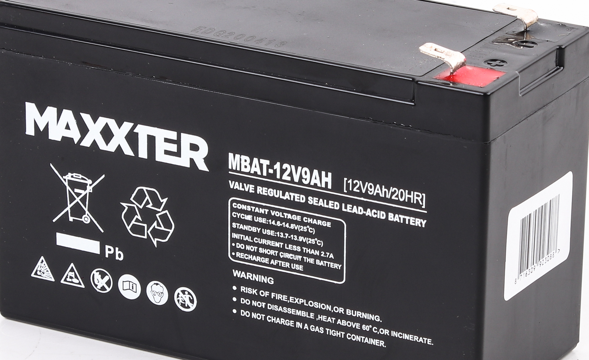 Аккумулятор Maxxter MBAT-12V9AH цена 649.00 грн - фотография 2