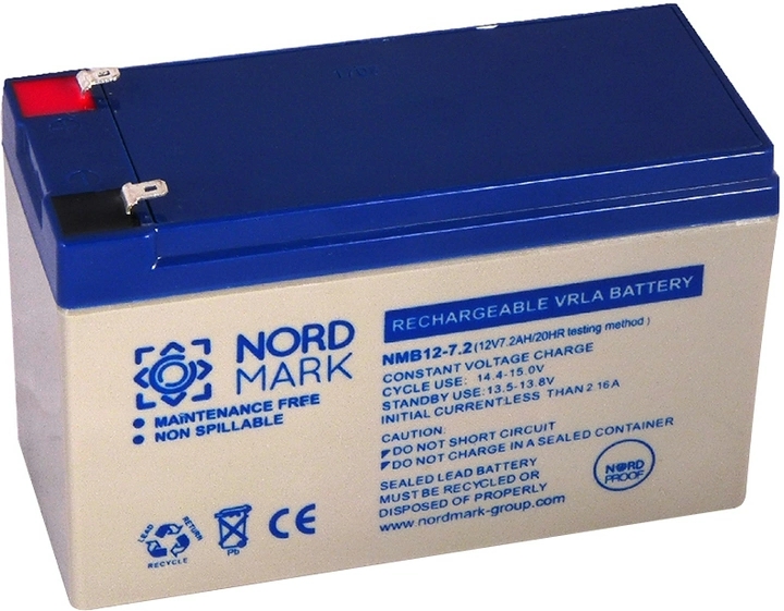 Цена аккумуляторная батарея Nordmark AGM 12V 8Ah F1 (NMB12-8) в Львове