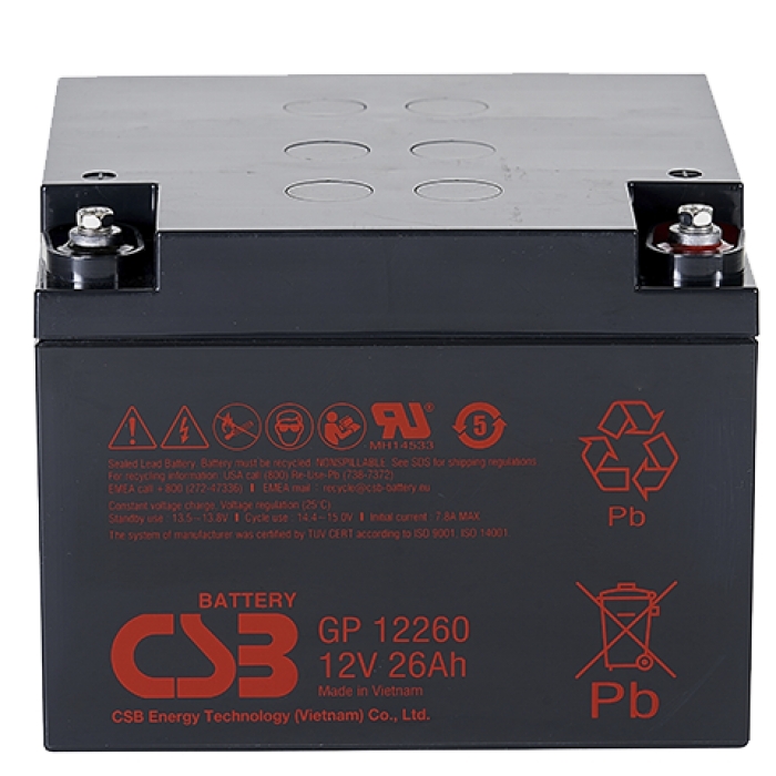 Аккумуляторная батарея CSB 12V 26 Ah (GP12260) цена 3781.20 грн - фотография 2