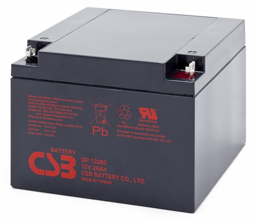 Отзывы аккумуляторная батарея CSB 12V 26 Ah (GP12260)