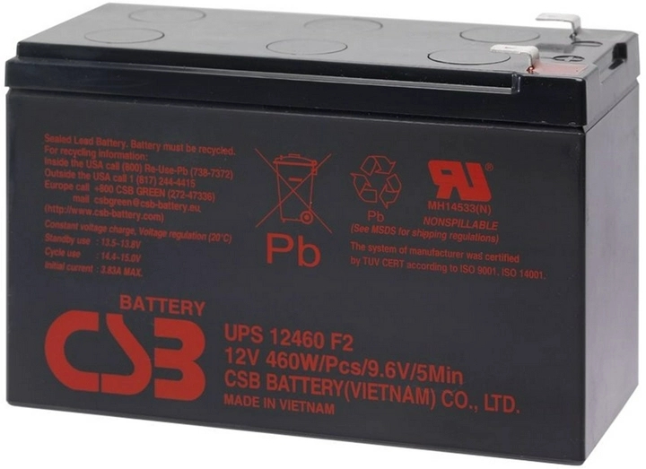 в продажу Акумуляторна батарея CSB 12V 9 Ah (UPS12460) - фото 3