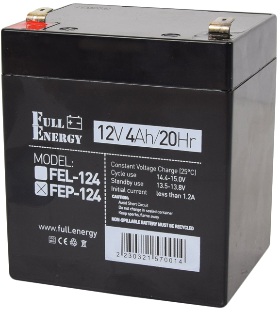 Характеристики акумуляторна батарея Full Energy 12V 4Ah (FEP-124)