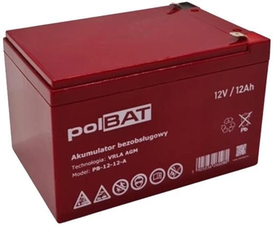 Акумуляторна батарея polBAT AGM 12V-12Ah (PB-12-12-A)