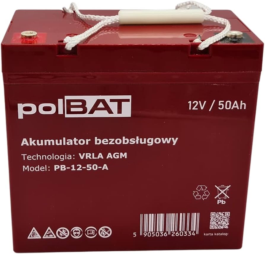 Аккумулятор 50 A·h polBAT AGM 12V-50Ah (PB-12-50-A)