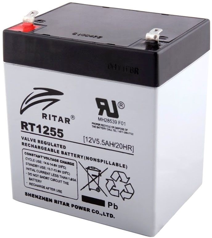 Аккумуляторная батарея Ritar AGM RT1255, 12V-5.5Ah (RT1255) в интернет-магазине, главное фото