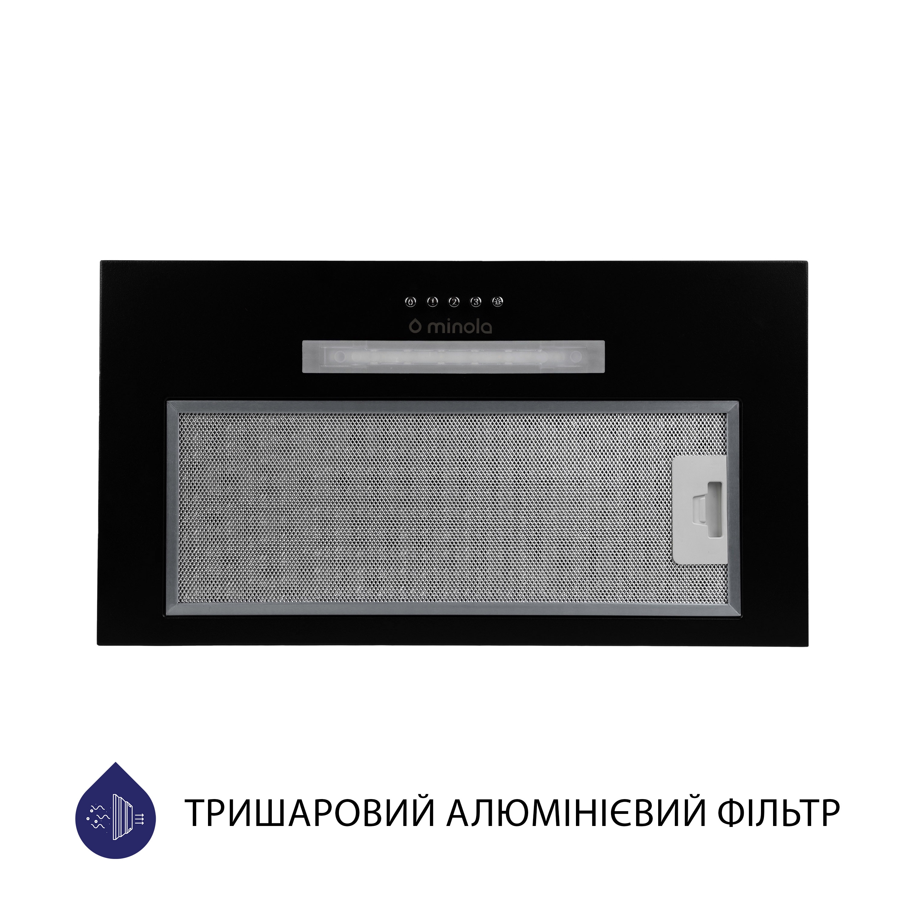 Витяжка кухонна повновбудована Minola HBI 5223 BL 700 LED ціна 0 грн - фотографія 2