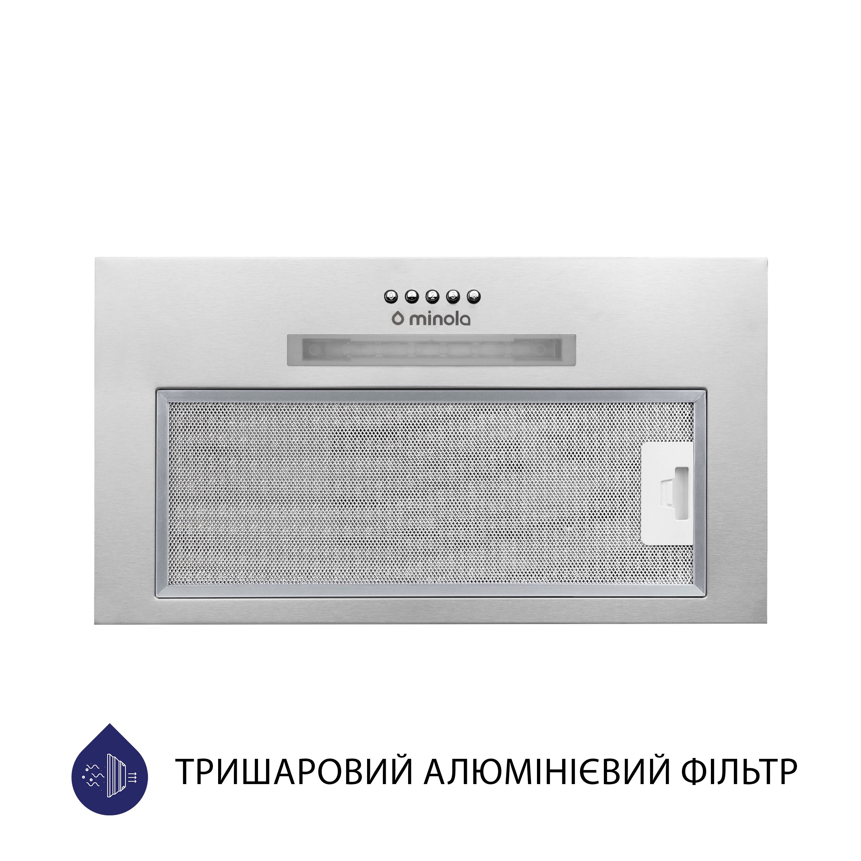 Витяжка кухонная полновстраиваемая Minola HBI 5223 I 700 LED цена 3399.00 грн - фотография 2